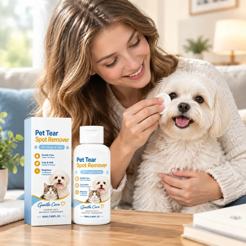 🐶Crema para eliminar las manchas de lágrimas en mascotas【2 botellas por 26 euros】