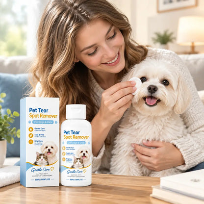 🐶Crema para eliminar las manchas de lágrimas en mascotas【2 botellas por 26 euros】