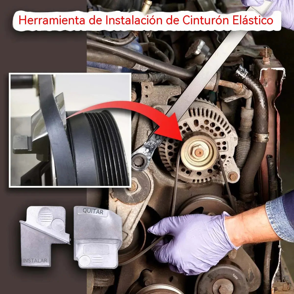 🔧🛠 Herramienta para quitar cinturones, herramienta para quitar gomas elásticas