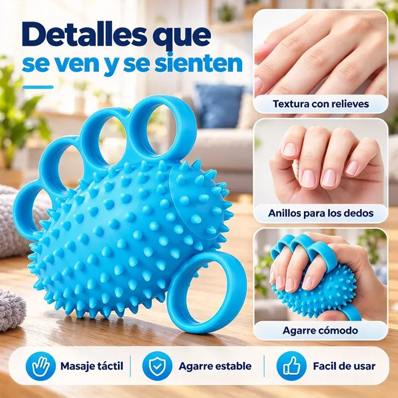 🖐️ Pelota de Masaje para la Mano de 5 Dedos | Entrenador de Fuerza y Flexibilidad para Dedos y Manos