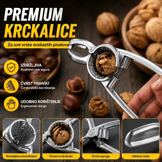Abrazadera multifuncional para nueces y castañas de uso doméstico