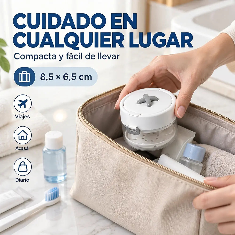 🦷✨ Estuche 3 en 1 para Ortodoncia y Alineadores | Caja Portátil con Espejo, Recipiente de Limpieza y Quitador