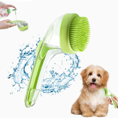 🌟 【2 piezas】Cepillo de baño para mascotas con dispensador de champú incorporado 🐾 Apto para perros y gatos – Fácil de usar, producto de aseo aprobado por veterinarios 💧