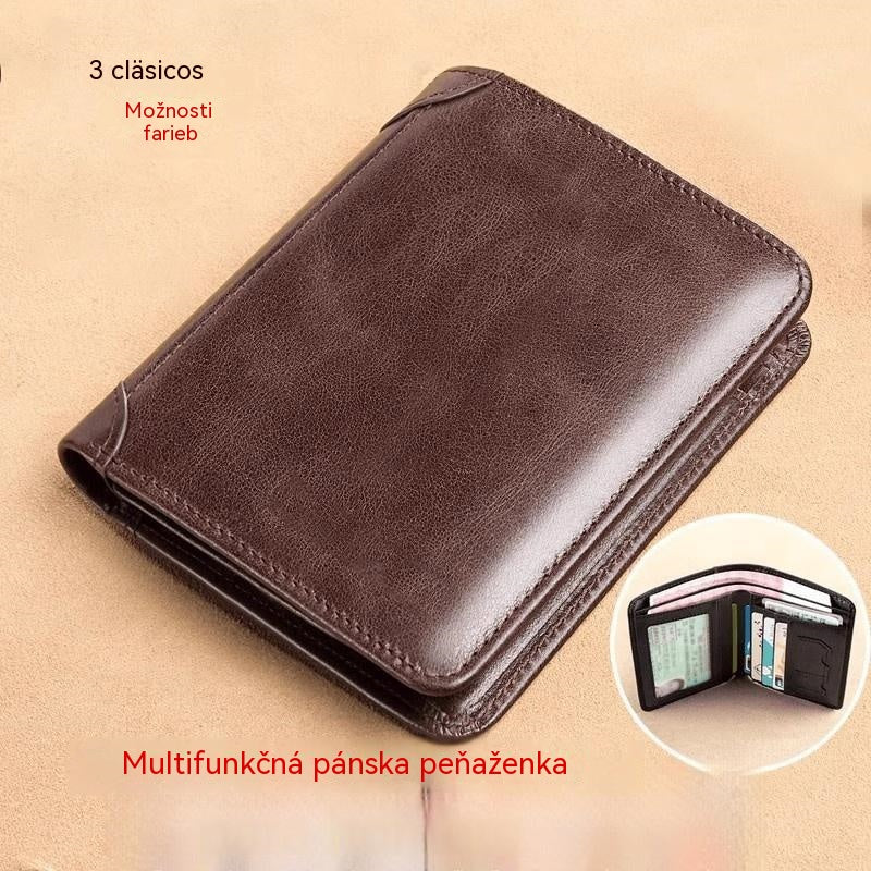 👝✨ Nová pánska peňaženka z pravej kože s ochranou proti krádeži