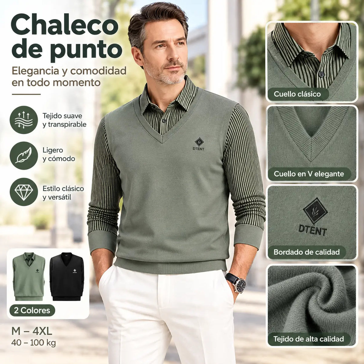 👔Oferta especial de fin de año🔥【M-4XL】Camiseta polo de cachemira de alta calidad con diseño patchwork para hombre - Cálida y versátil