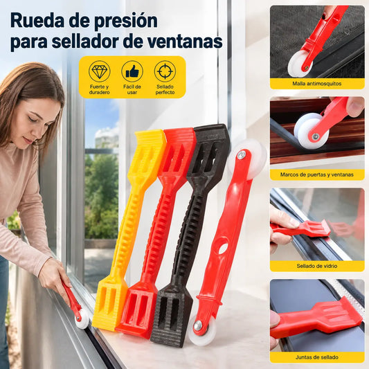 🔥[1 juego de 4 piezas] Rueda de presión para instalación de cinta de ventana de pantalla Herramienta de instalación de cinta de sellado de ventana