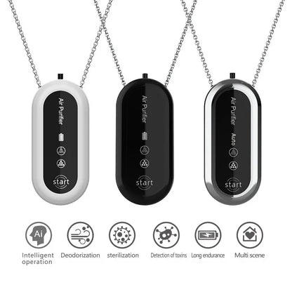 🌬️ Purificador de Aire Personal Portátil, Generador de Iones Negativos, Recargable USB, Compacto y Ligero para Hogar, Oficina y Viajes