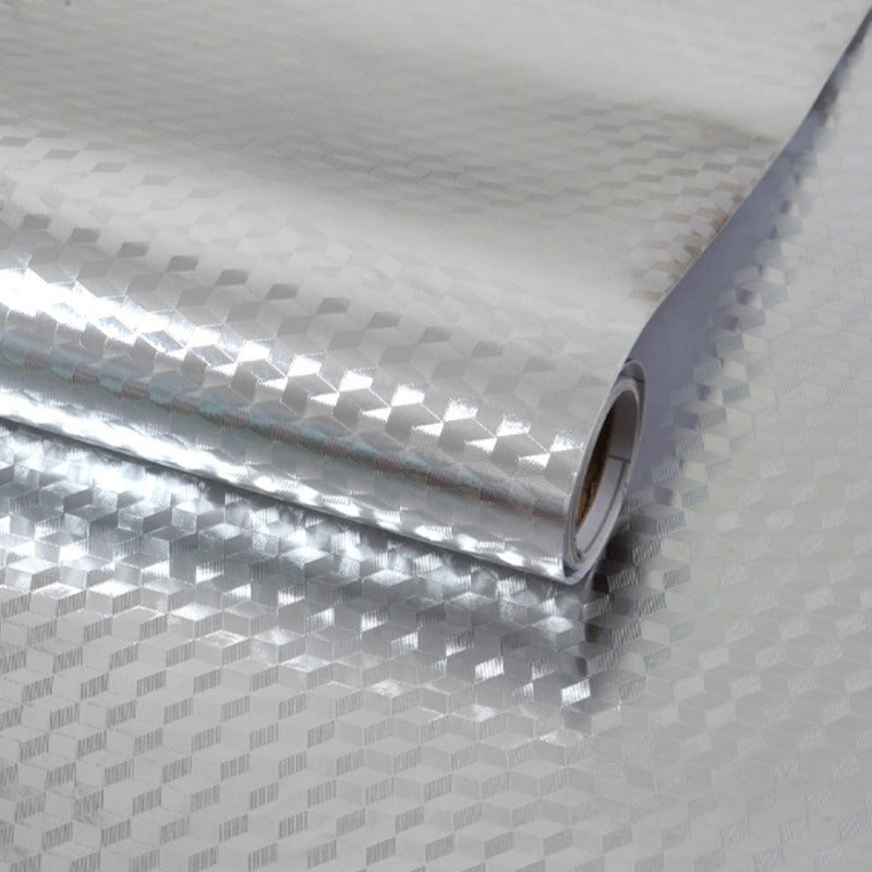 【30cm*10m】🛡️ Lámina Adhesiva de Aluminio Removible – Antigrasa, Resistente al Calor y Fácil de Limpiar