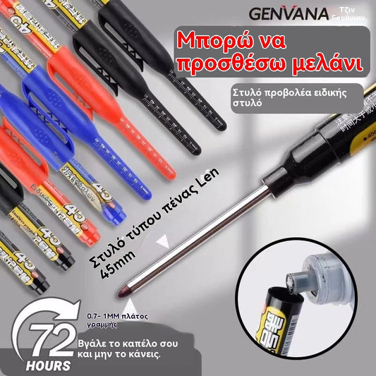(3 piezas)✏️🔧 Marcador de punta larga negro impermeable para carpinteros