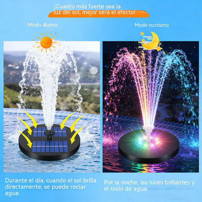 Bomba de fuente solar flotante: bomba de agua de alta eficiencia compatible con múltiples patrones de chorro.