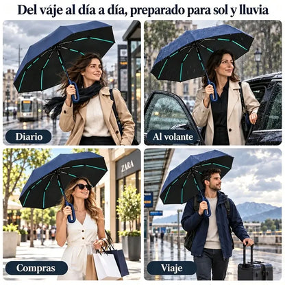 ☂️✨ Paraguas Automático Grande 2 en 1 | Paraguas para Lluvia y Sol con Protección UV y Diseño Elegante