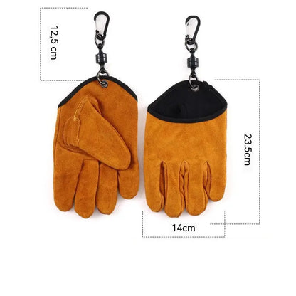 Guantes de trabajo de piel de vacuno gruesos y resistentes al desgaste para exteriores