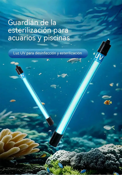 💡🐠Lámpara UV para acuarios, para la eliminación de algas y esterilización, para una desinfección regular.