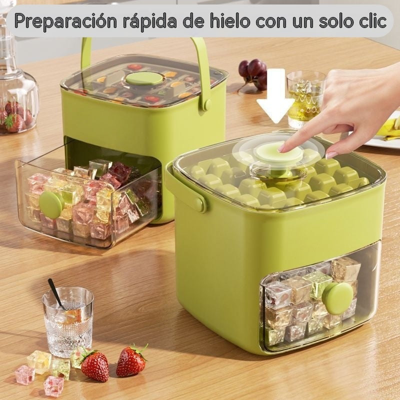 🔥Compra 1 y llévate 1 gratis🔥🧊 Bandeja para cubitos de hielo 2026 con tapa: hacer hielo es fácil.