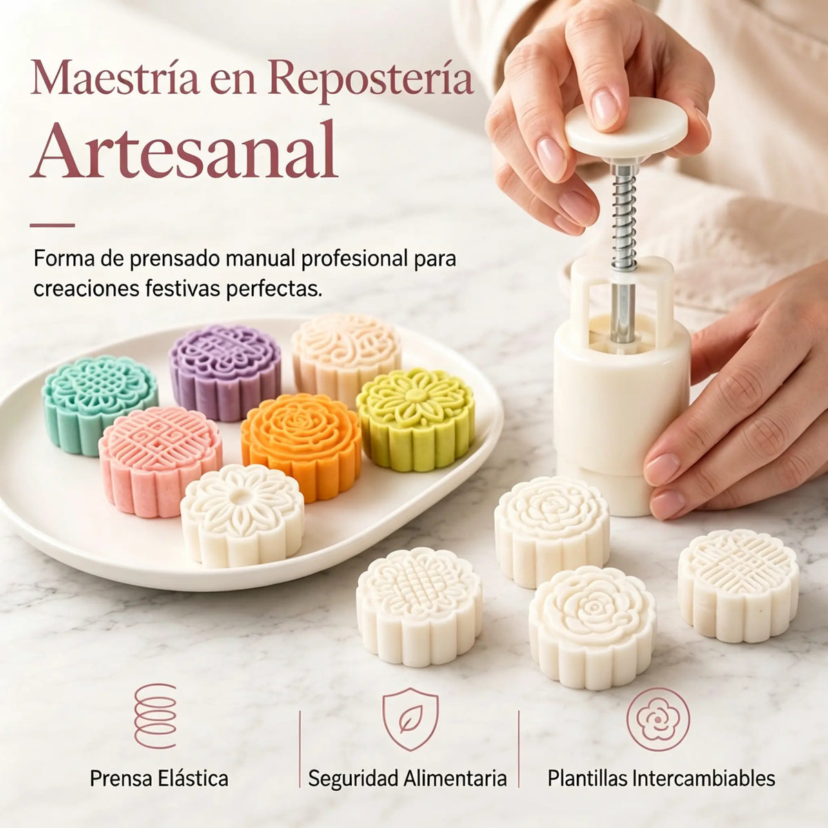 🔥Juego de moldes de 6 piezas por solo 24 €☕🍪Moldes manuales para hornear postres caseros