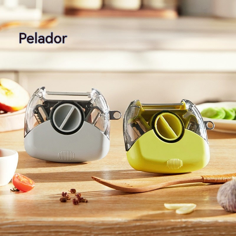 🔥🔥Pelador multifuncional portátil 3 en 1 para cocina: corta en rodajas, pela y ralla.