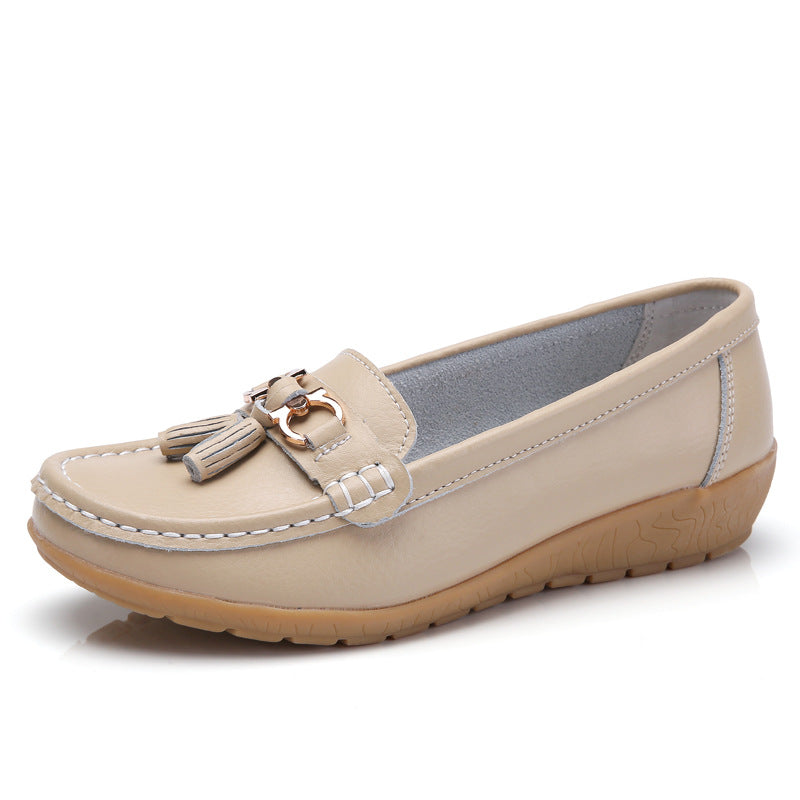 👟【35-44】Nuevos zapatos casuales de cuero genuino para mujer, moda 2026