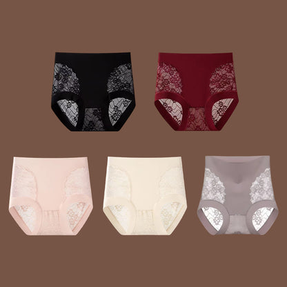 【Compra 2 y llévate 3 gratis】Braguitas de control de abdomen de alta elasticidad con encaje sin costuras para mujer, bragas moldeadoras y levantadoras de glúteos