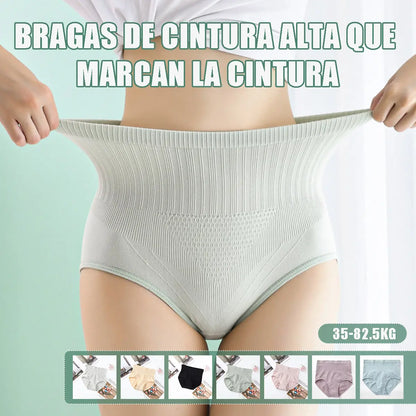 ✨Último día con 50 % de descuento: 🔥7 piezas【M-XL】bragas antibacterianas impermeables de cintura alta