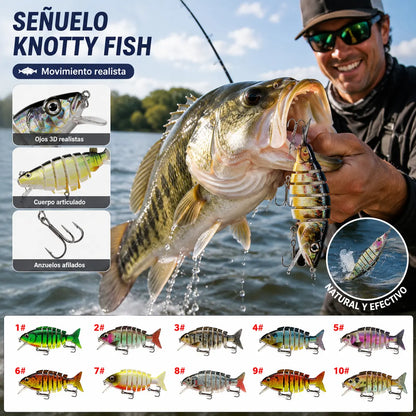 🔥【5 pieza】🎣🐟Cebo biomimético multisegmento para peces
