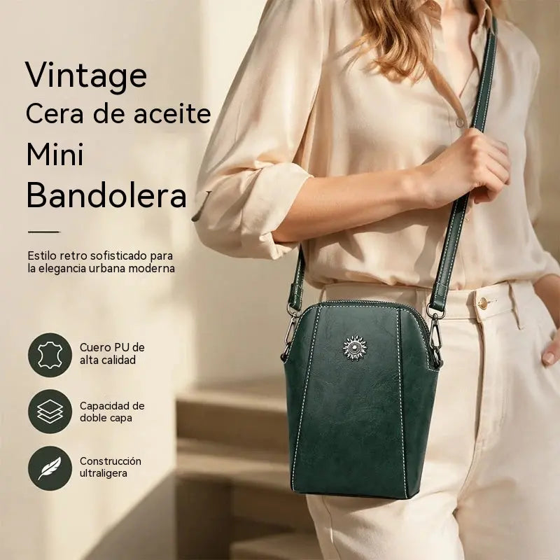 👜🎀 Oferta por tiempo limitado ⚡Bolso bandolera para teléfono de piel sintética para mujer