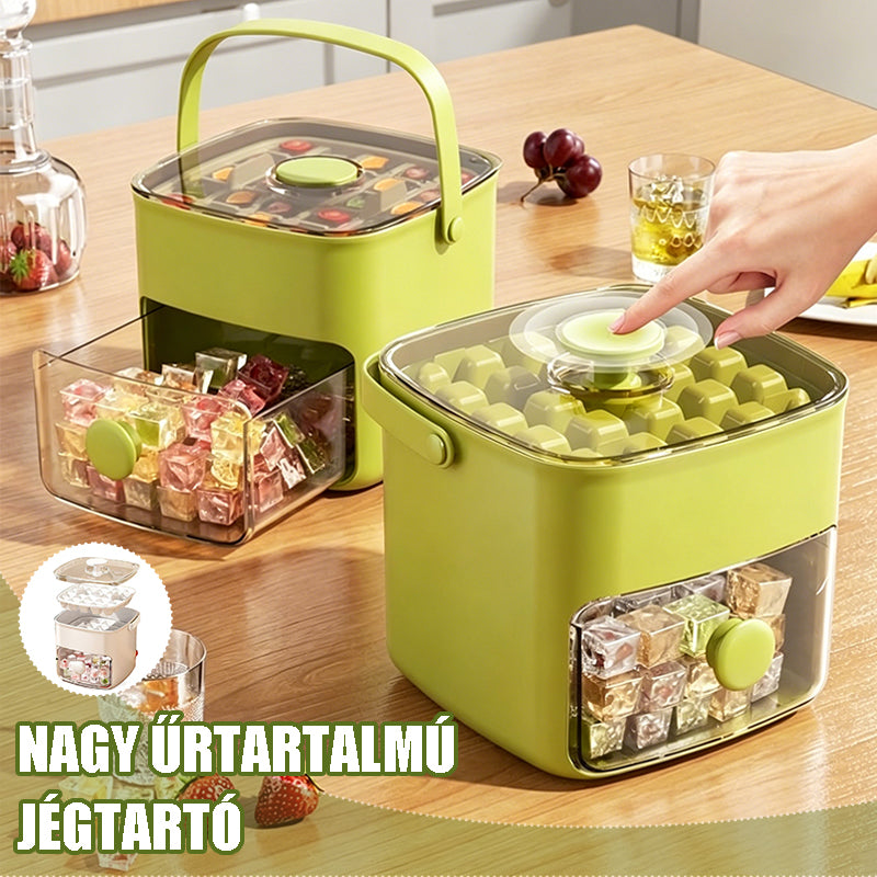 🧊 2026 Jégkockatartó fedővel: A jégkészítés egyszerű.