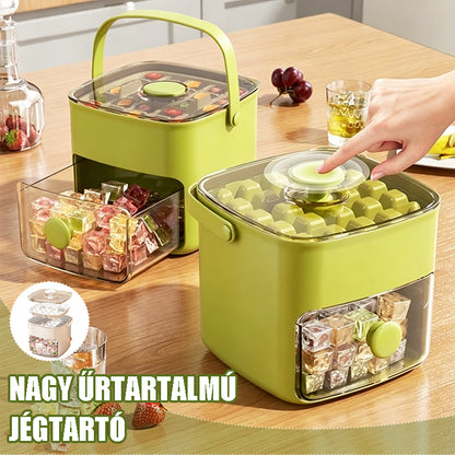 🧊 2026 Jégkockatartó fedővel: A jégkészítés egyszerű.