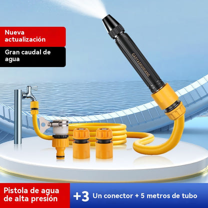 🏆¡Último día de la oferta especial! 🔥Pistola de lavado de autos de alta presión para uso doméstico con boquilla de refuerzo y manguera 👍💦