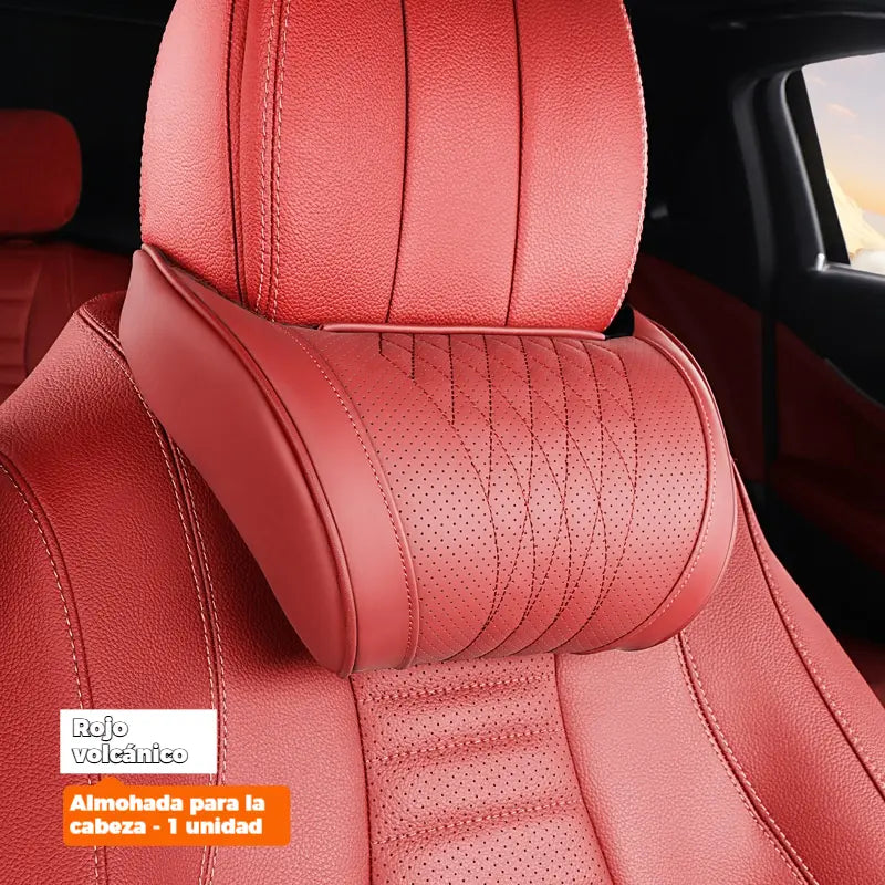 🚗💤 ¡Alivia la fatiga al conducir! Almohada universal de espuma viscoelástica para el cuello y el reposacabezas del coche, cojín ergonómico para viajes largos por carretera.