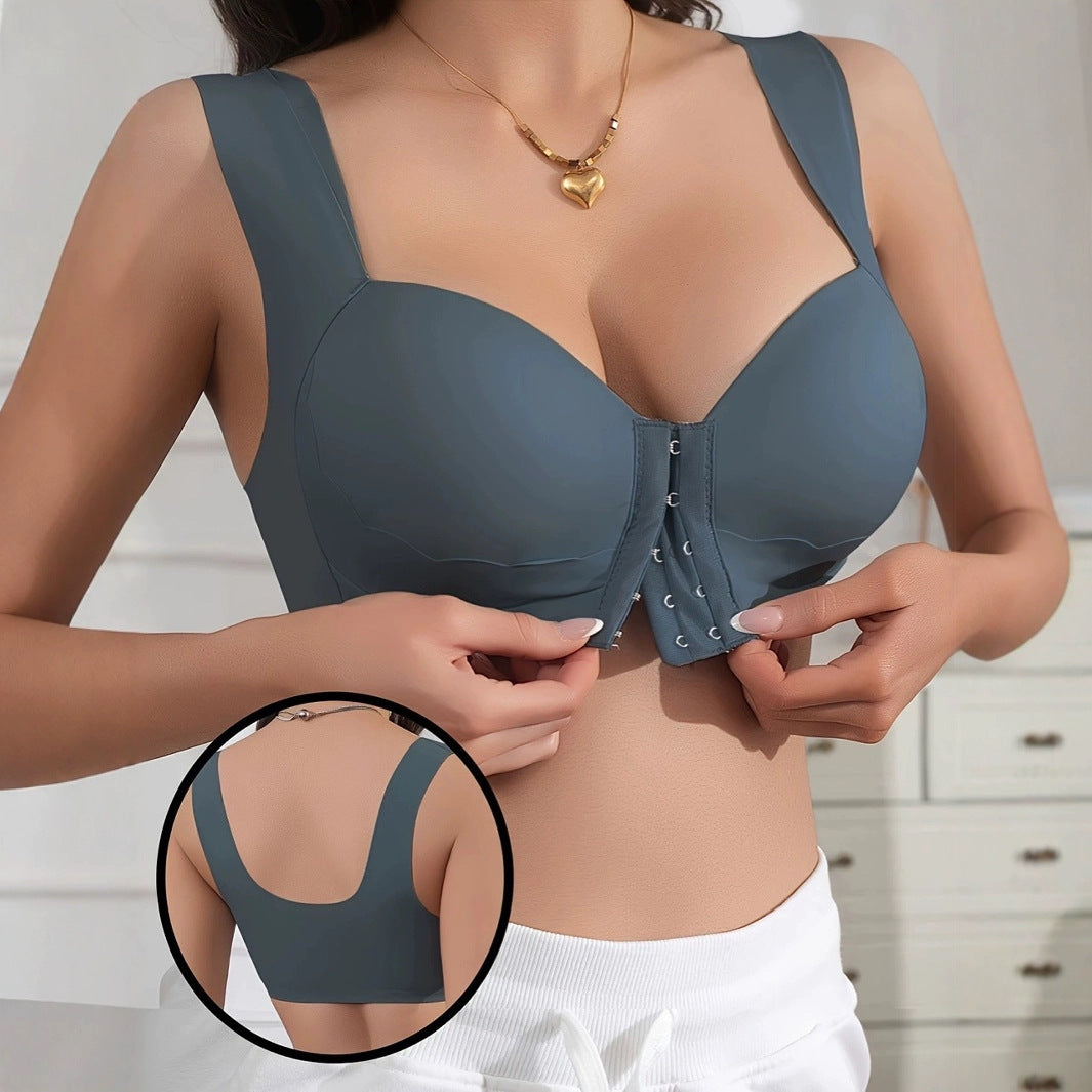 【Juego de 2 piezas】[S-2XL】Sujetador de tallas grandes para mujer, con efecto *push-up* y reductor, que ofrece una gran sujeción y copas moldeadas sin costuras【40-90kg】