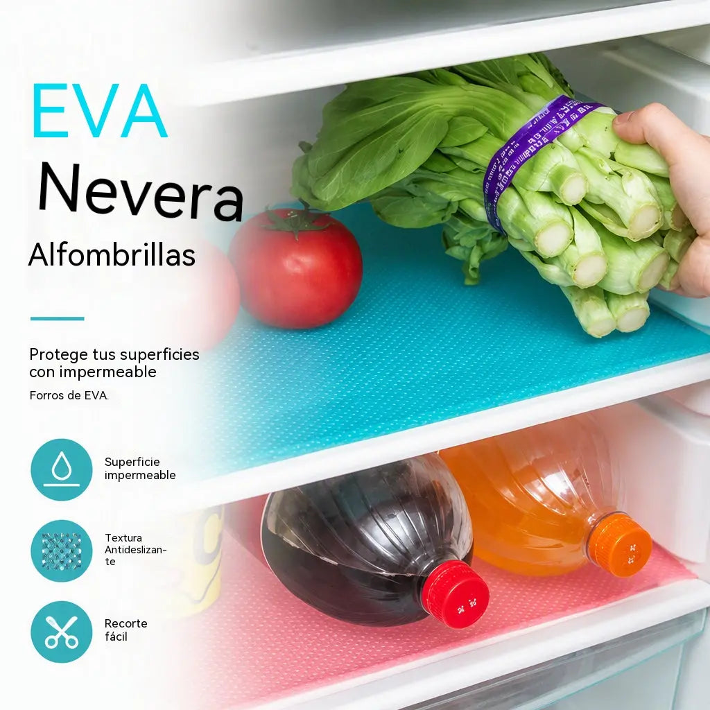 8 unidades por solo 26 € 🥳 ¡Artículo estrella de 2026! 🥳 ¡Alfombrillas para la nevera! Material EVA impermeable, antideslizante y recortable. Mantén tu nevera limpia y organizada: ¡ahorra en tus regalos navideños! 🏠✅