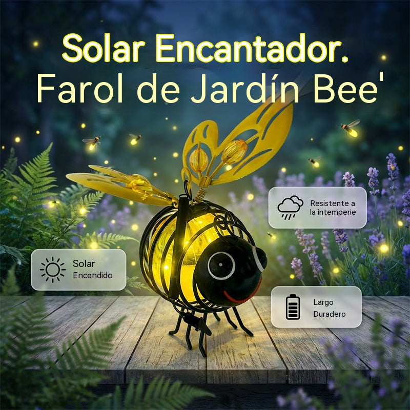 🐝 ¡50% de descuento ahora! ☀️ Luz colgante para coche con energía solar – Encantador diseño de abeja con alas en forma de corazón – Ideal para el jardín y el coche 🌸