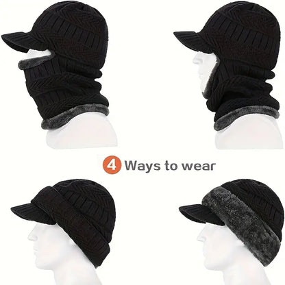 【30%OFF】🔥Gorro de lana grueso de una sola pieza, resistente al viento, para exteriores.