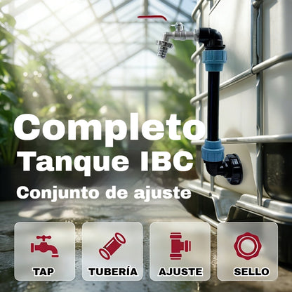 ☀️🚰Kit completo de conexión para depósitos IBC, que facilita el riego.