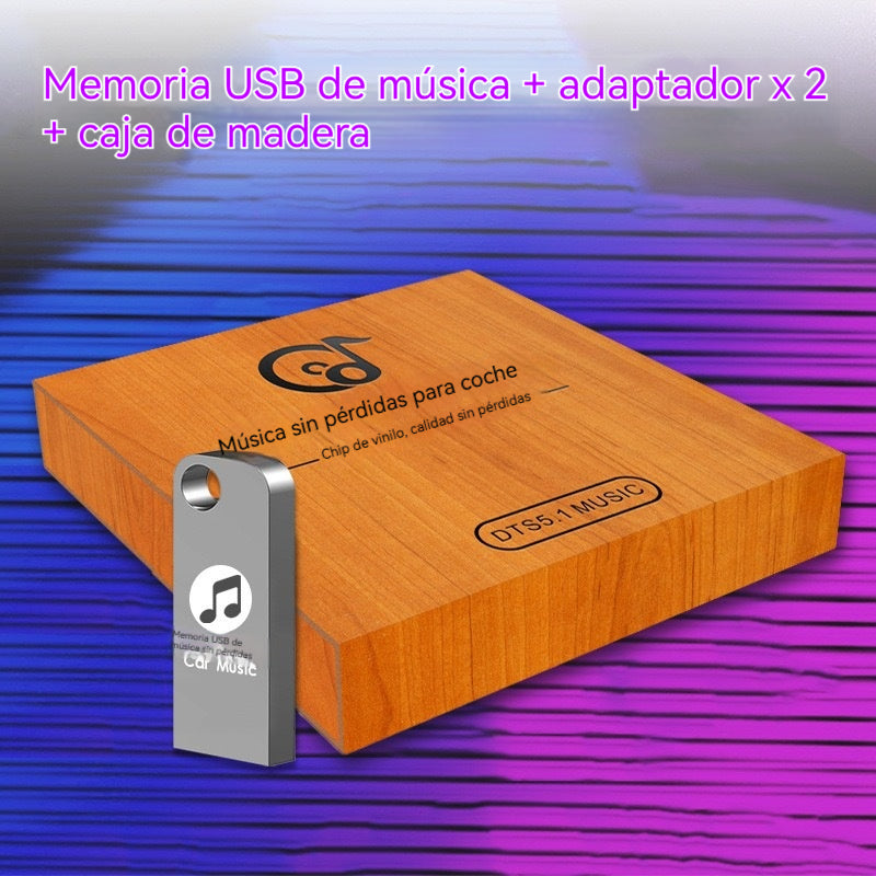 🚗🎵【 64G】 Memoria USB mini de metal para coche de 64 GB con canciones populares！