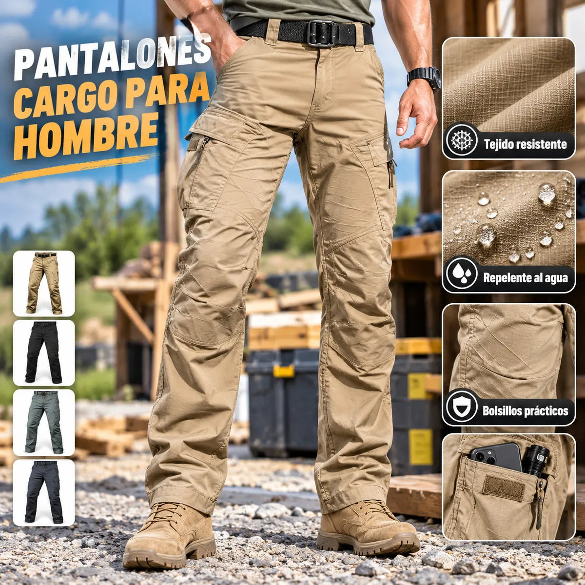 【S-6XL】 (40-105kg)pantalones de trabajo para hombres pantalones militares ❤️