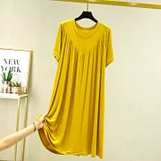 🔥💖【S-4XL】【40-180 kg】Vestido de pijama de manga corta, suave y cómodo.