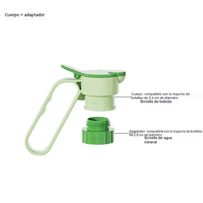 【4 pieza】Dispensador multifuncional portátil y creativo con sistema de sellado a presión para botellas de bebidas.