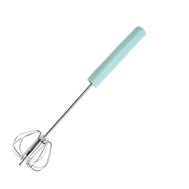 【 2 pieza por 24 euros】Batidor de huevos semiautomático de acero inoxidable