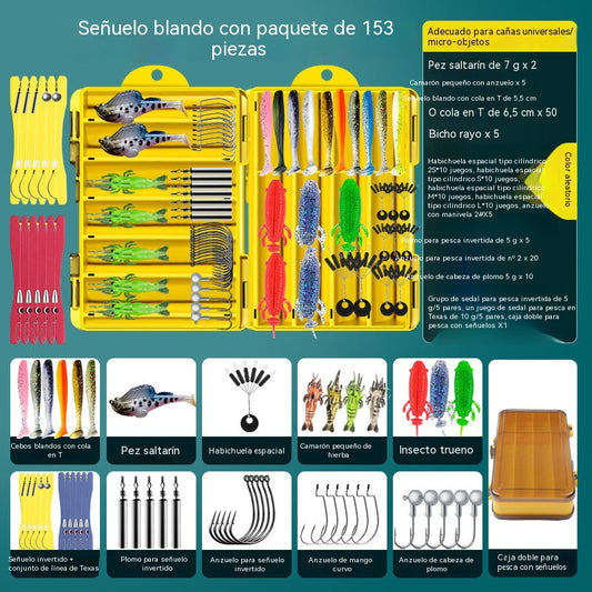 [Juego de 153 piezas] Juego completo de señuelos para pesca [1-200 kg]