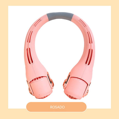 🍃 Ventilador de cuello tipo aire acondicionado: ultrasilencioso, con rotación de 360° y 3 velocidades. Refrigeración manos libres y batería de larga duración. ¡Imprescindible para el verano!