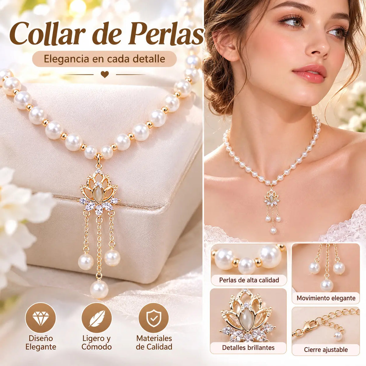 🧡Collar de perlas de clavícula con temperamento
