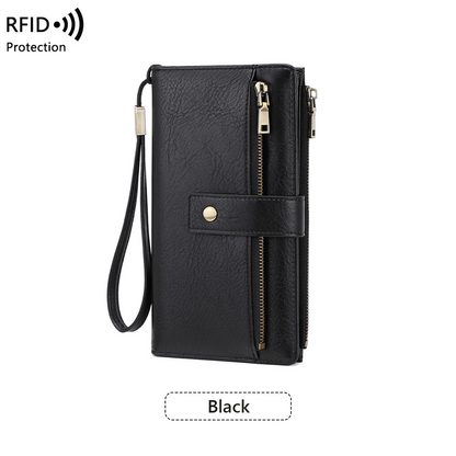 💥💯Cartera de piel para mujer con bloqueo RFID
