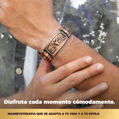 【Pulsera + Collar】Pulsera magnética para hombre con diseño de águila