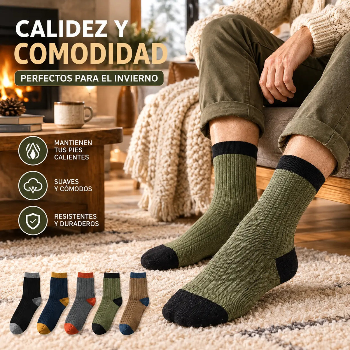 🧦【50%OFF】10 pares 29 euros😍 Calcetines desodorantes cálidos absorbentes del sudor para hombre
