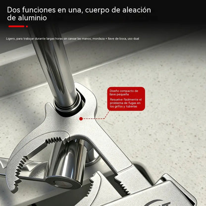 Llave universal ajustable de doble cabezal