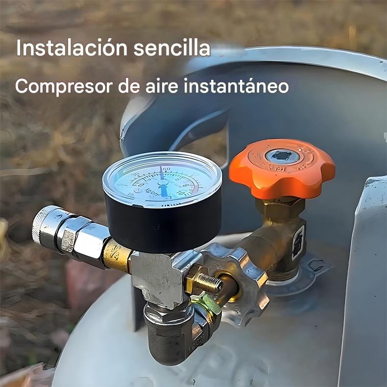 👍👍Conversión de botella extintora de incendios casera a cilindro de gas para gran altitud, cilindro de gas para acampar al aire libre y picnic, válvula de gas recargable.