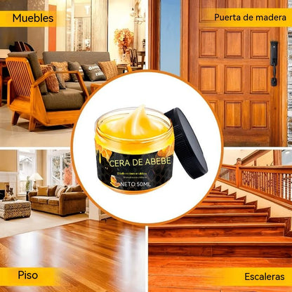 【Compra 1 y llévate 1 gratis】【2 botellas】Cera de abeja natural para el mantenimiento de muebles de madera y suelos: aporta brillo, repele el agua y evita grietas.