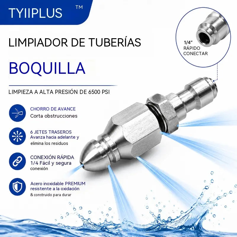 【2 pieza】Boquillas de alta presión para el lavado y la limpieza de tuberías, acoplamientos de conexión rápida para máquinas de lavado de coches/tuberías de agua.