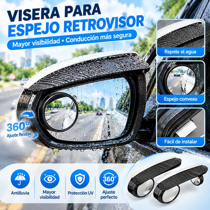 🔥【 2 piezas】🚗 Espejo retrovisor redondo de 360°, dile adiós a los puntos ciegos al conducir